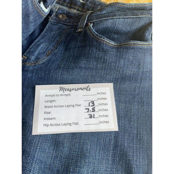 Levi's Bold Curve Boot Cut Skinny Denim Blue Dark Wash Jeans Womens Size 26x32 - Picture 10 of 10